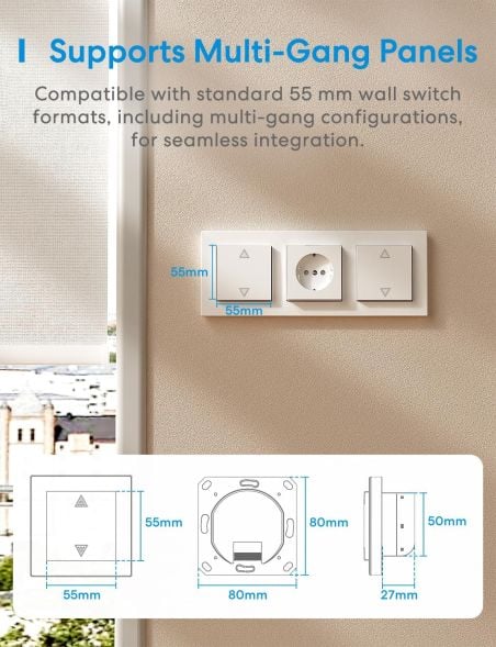Meross - Smart Wi-Fi Roller Shutter Switch