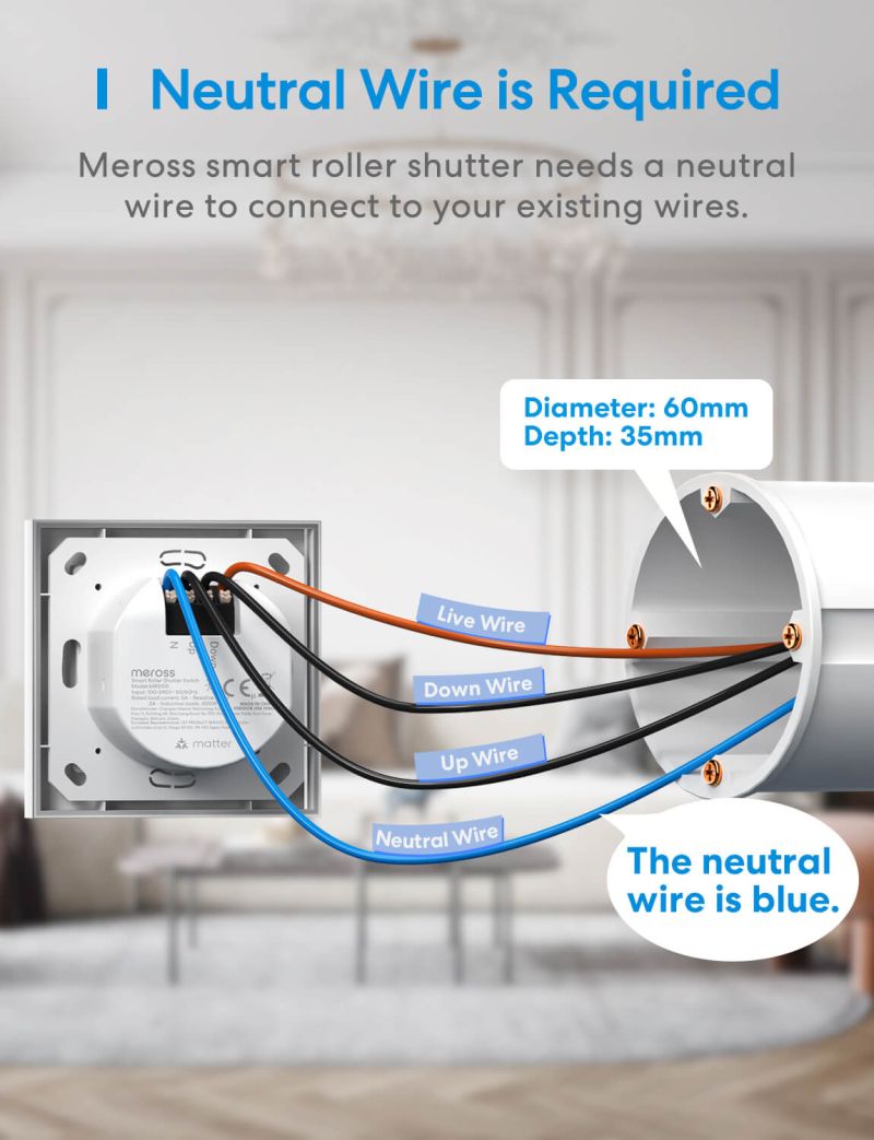 copy ofMeross - Smart Wi-Fi Wall Switch 1 Gang 2 way Touch Button