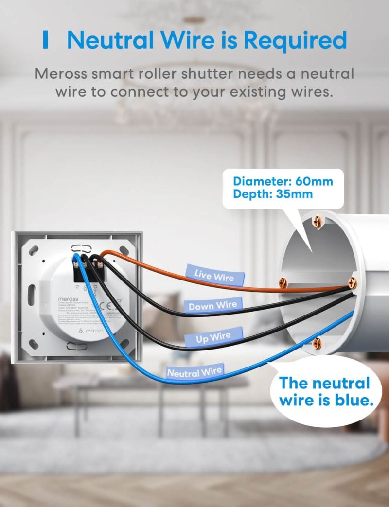 copy ofMeross - Smart Wi-Fi Wall Switch 1 Gang 2 way Touch Button