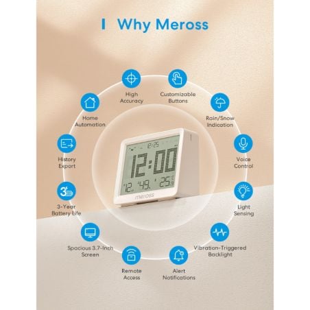 Meross - Capteur intelligent de température et d’humidité