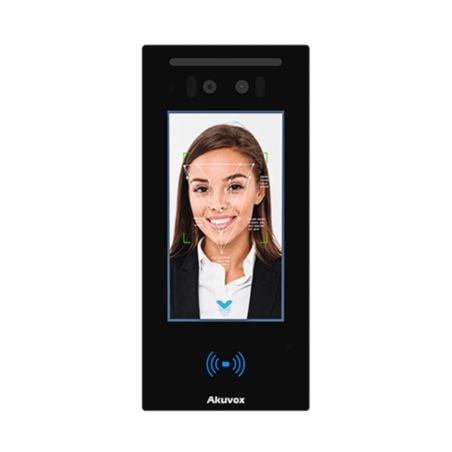 Akuvox - Video doorphone and access control E16C with facial recognition, touch screen, Bluetooth, RFID, QR Code