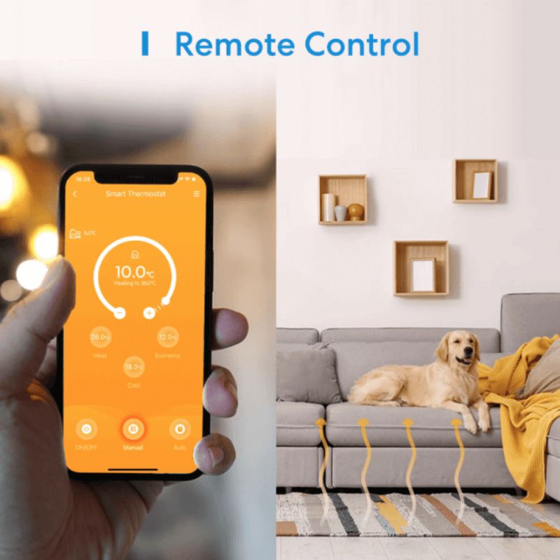 Meross - Termostato Wi-Fi intelligente per il riscaldamento elettrico a pavimento