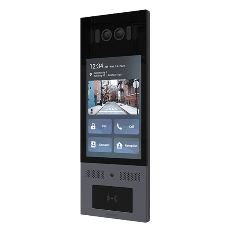 Akuvox - Portier vidéo IP Multi-locataires X915S avec reconnaissance faciale, QR Code, BLE, écran tactile 8"