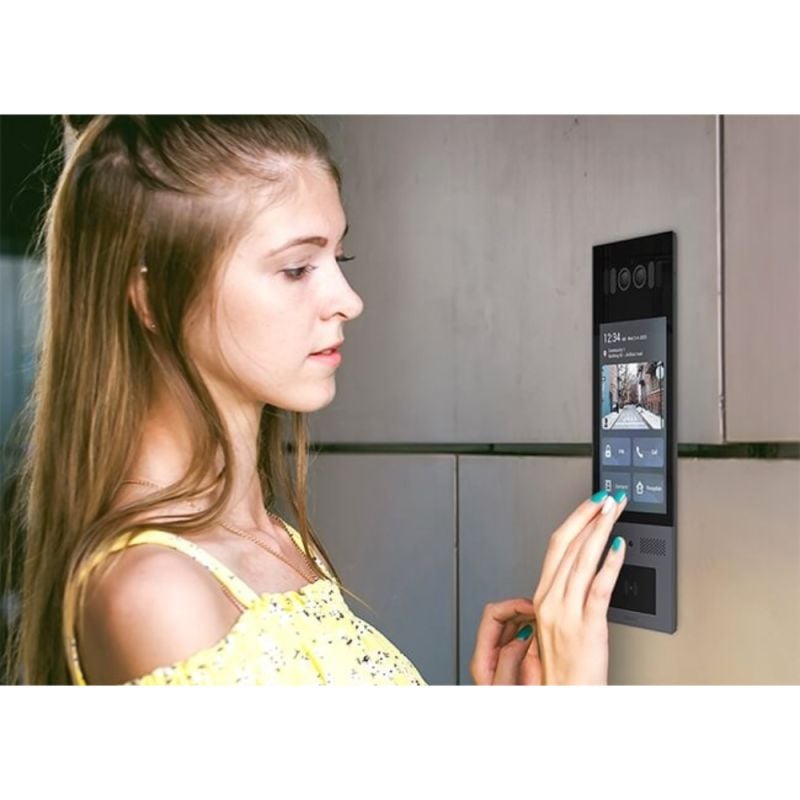 Akuvox - Portier vidéo IP Multi-locataires X915S avec reconnaissance faciale, QR Code, BLE, écran tactile 8"