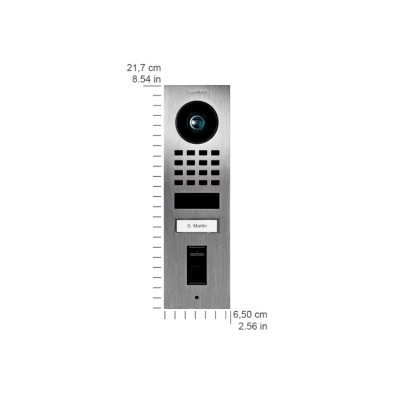Doorbird - Video doorphone D1101FV Fingerprint 50 with 1 call button and integrated EKEY fingerprint reader, surface-mounted