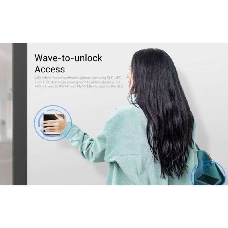 Akuvox - Lecteur de contrôle d'accès IP compatible RFID et BLE (Akuvox A03S)