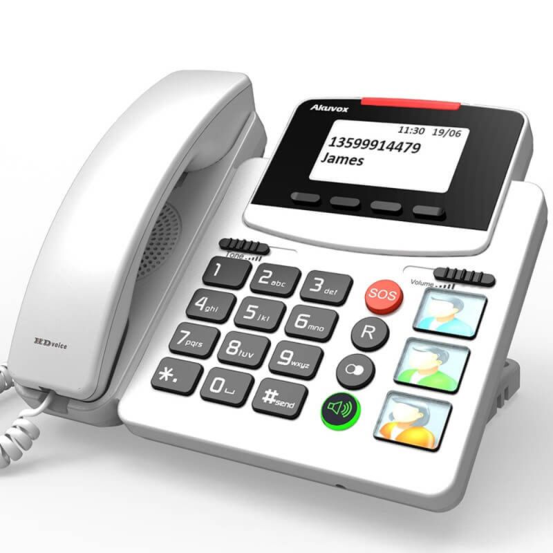 Akuvox HCP-R15P - Schnurgebundenes Großtastentelefon mit Notruftaste