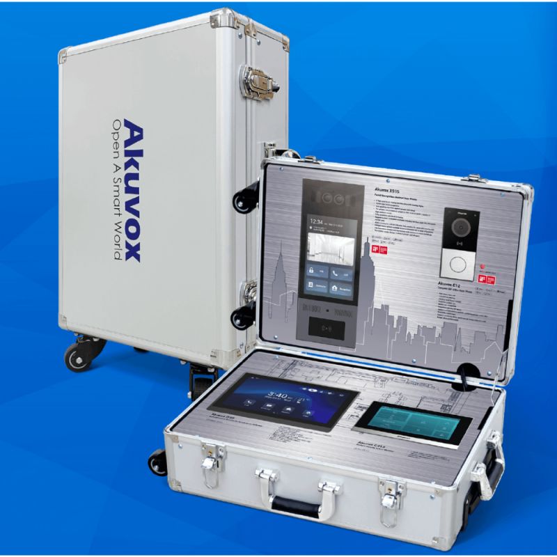 Akuvox - Demo- und Trainingskoffer mit IP-Video-Türsprechanlagen und Innenkonsolen (V3)