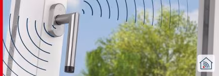 Hoppe - Maniglia per finestra Z-Wave ConnectSense Amsterdam Grigio