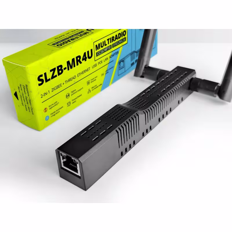 SMLIGHT SLZB-MR4U - Coordinateur modulaire Zigbee + Thread (CC2674P10 + EFR32MG26)+ USB sur Ethernet