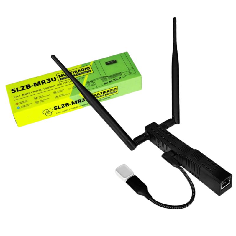 SMLIGHT SLZB-MR3U - Modular Zigbee + Thread Coordinator (CC2674P10 + EFR32MG24) + USB over Ethernet