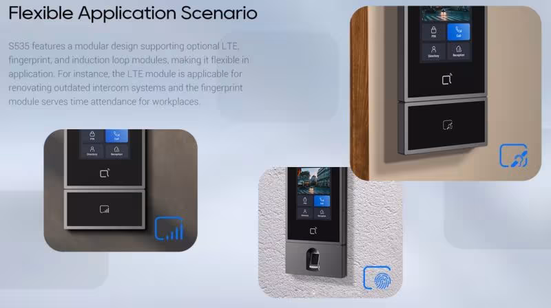 Akuvox S535 - IP Video-Türsprechanlage | Gesichtserkennung | 5" Touchscreen | 6 Zutrittsmethoden | IP66/IK08