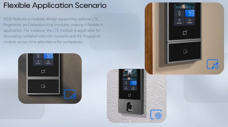 Akuvox S535 - Videocitofono IP | Riconoscimento Facciale | Touchscreen 5" | 6 Metodi d'Accesso | IP66/IK08