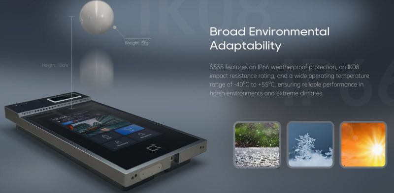 Akuvox S535 - IP Video Doorphone | Facial Recognition | 5" Touchscreen | 6 Access Methods | IP66/IK08