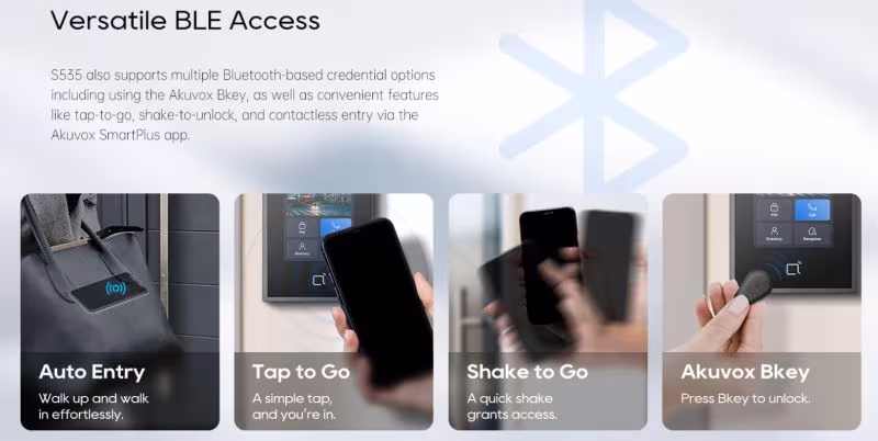 Akuvox S535 - IP Video-Türsprechanlage | Gesichtserkennung | 5" Touchscreen | 6 Zutrittsmethoden | IP66/IK08