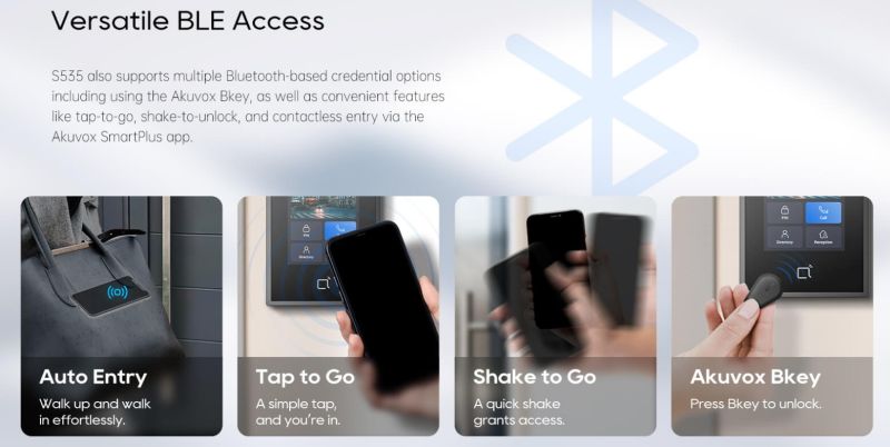 Akuvox S535 - Videocitofono IP | Riconoscimento Facciale | Touchscreen 5" | 6 Metodi d'Accesso | IP66/IK08