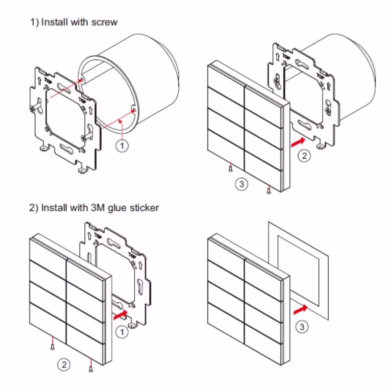 Sunricher SR-ZG9002K16-PRO - Panneau mural intelligent Zigbee 3.0 avec 16 boutons personnalisables