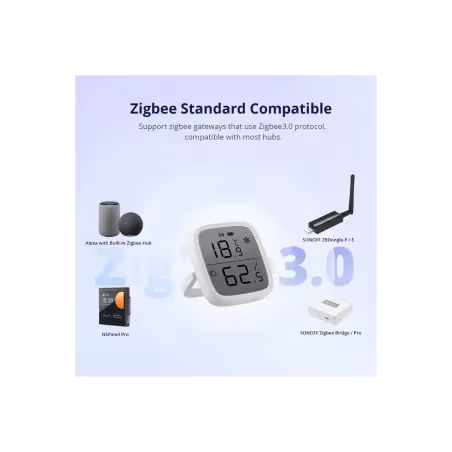 SONOFF SNZB-02D - Capteur Température Humidité Zigbee 3.0 avec écran LCD