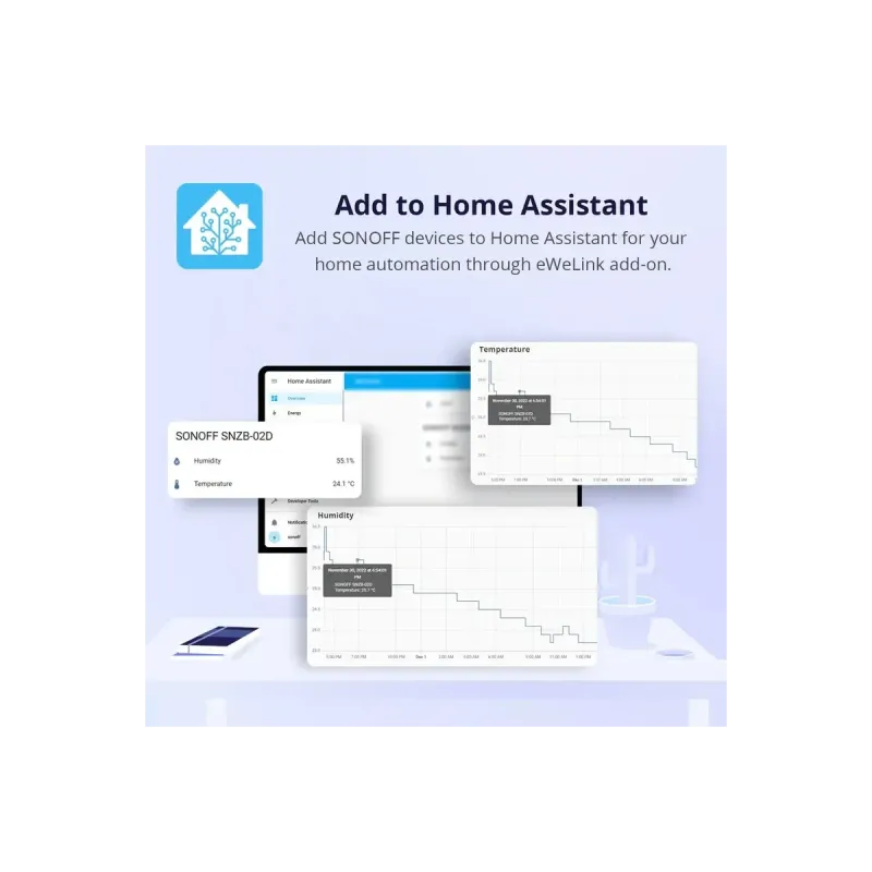 SONOFF SNZB-02D - Sensore Temperatura Umidità ZIGBEE Display LCD