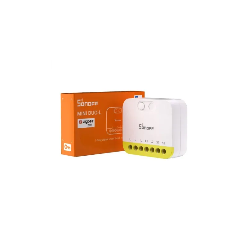 SONOFF MINI-ZB2GS-L - Interruttore Intelligente 2 Canali Zigbee 3.0 Senza Neutro
