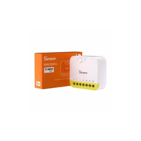 SONOFF MINI-ZB2GS-L - Interrupteur Intelligent 2 Canaux Zigbee 3.0 Sans Neutre