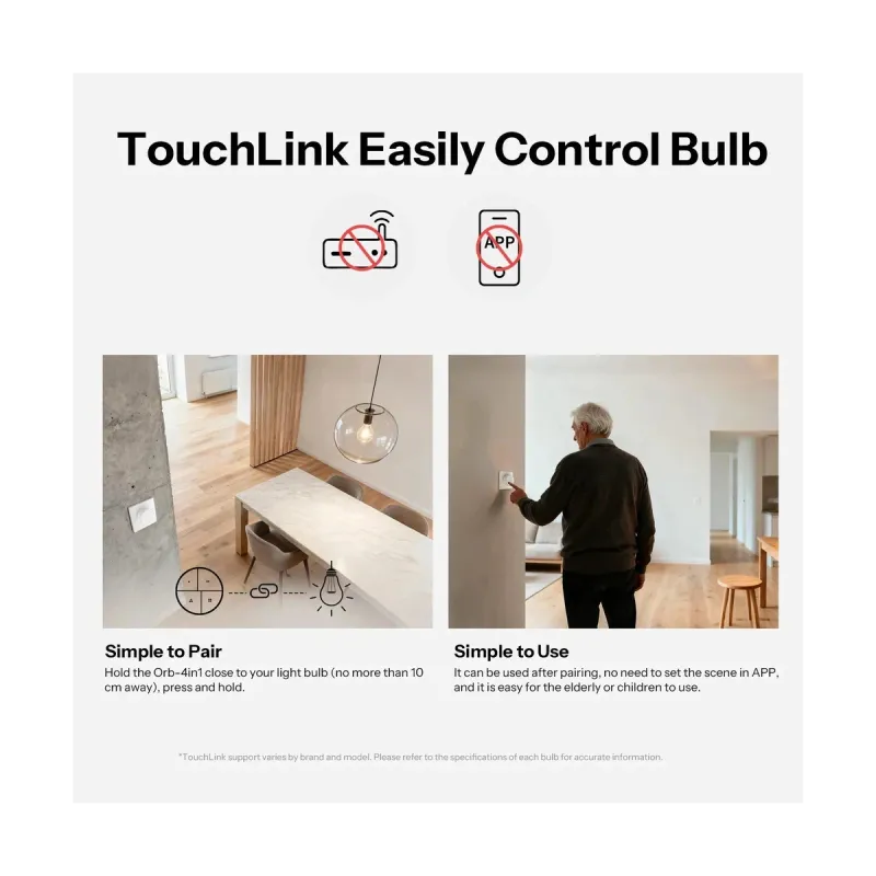 SONOFF SNZB-01M Orb 4-In-1 - Interrupteur de scène sans fil Zigbee 3.0 4 boutons