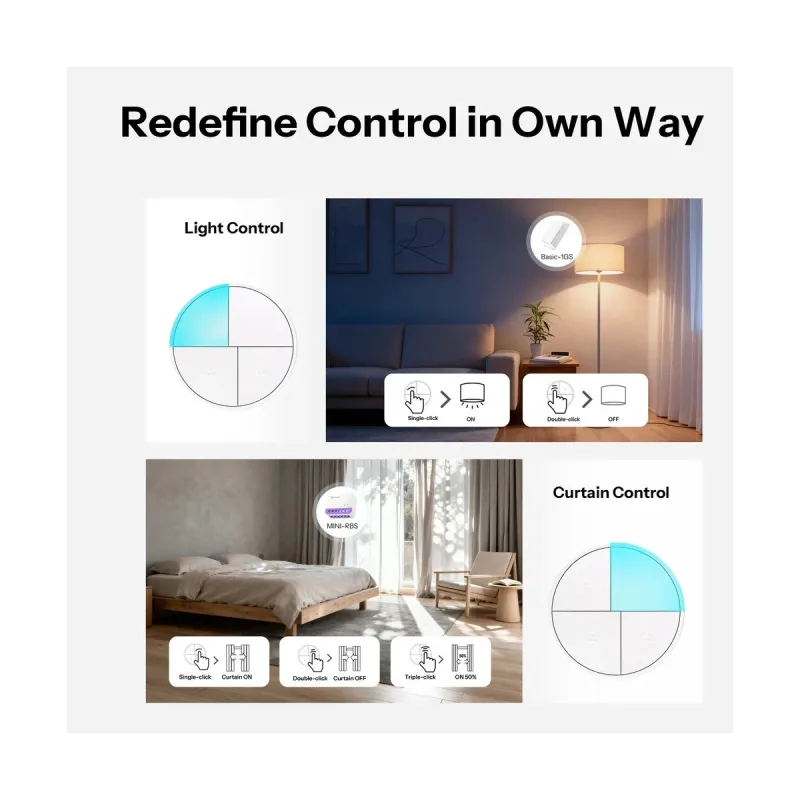 SONOFF SNZB-01M Orb 4-In-1 - Interruttore di scena wireless Zigbee 3.0 4 pulsanti