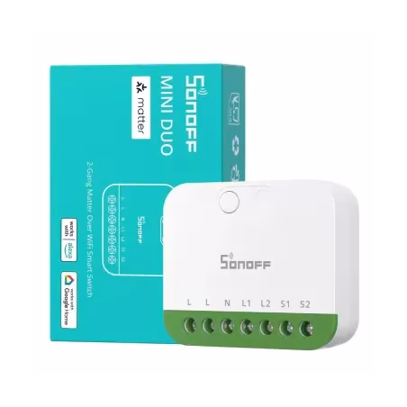 SONOFF MINI-2GS MINI DUO - Matter Wi-Fi Doppelkanal-Schalter 16A
