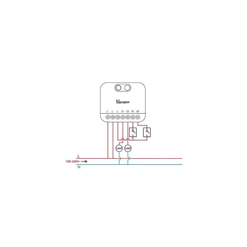 SONOFF MINI-ZB2GS MINI DUO - Zigbee 3.0 Doppelkanal-Schalter 16A