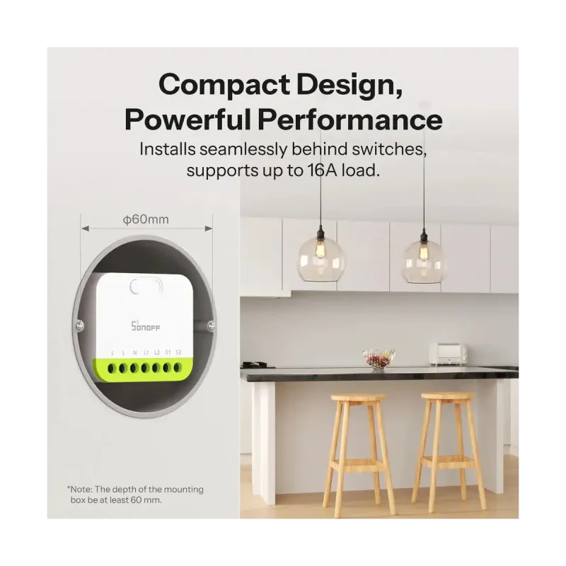 SONOFF MINI-ZB2GS MINI DUO - Interrupteur connecté double canal Zigbee 3.0 16A