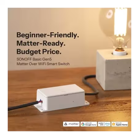 SONOFF BASIC-1GS Basic Gen5 - Matter Wi-Fi Einzelkanal-Schalter 10A