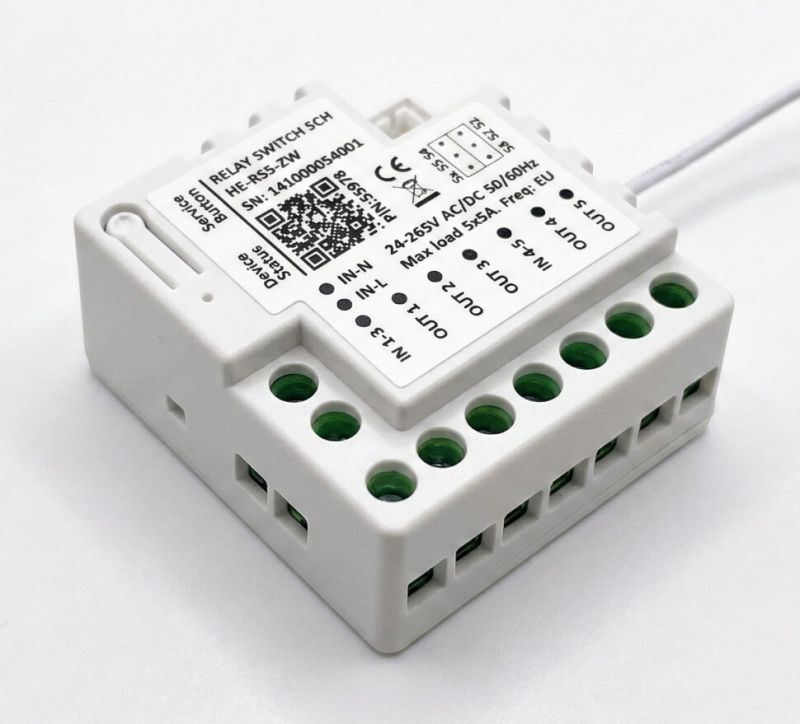 HELTUN HE-RS5-ZW - Z-Wave Relay Module 5 Channels 5x5A