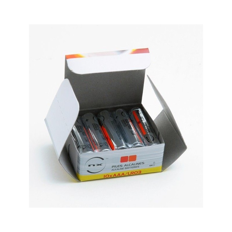 Enix - Boite 10 piles Alcaline AAA NX 1,5V 1,46A