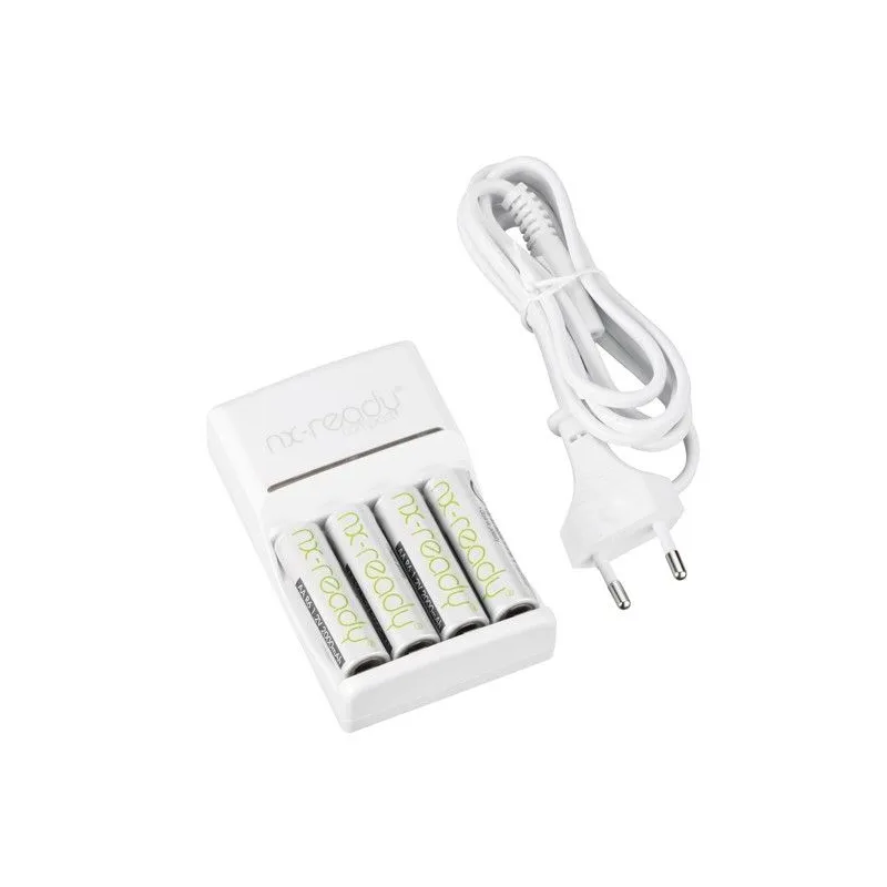Enix - Chargeur de piles rapide 4AA ou 4AAA + 4 ac