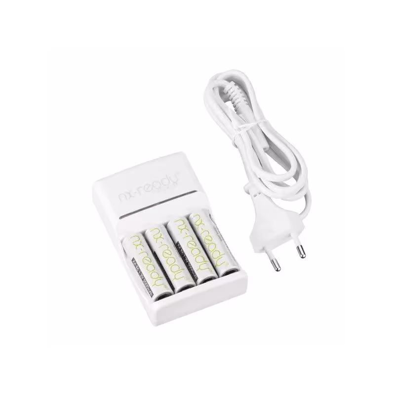 Enix - Chargeur de piles rapide 4AA ou 4AAA + 4 ac