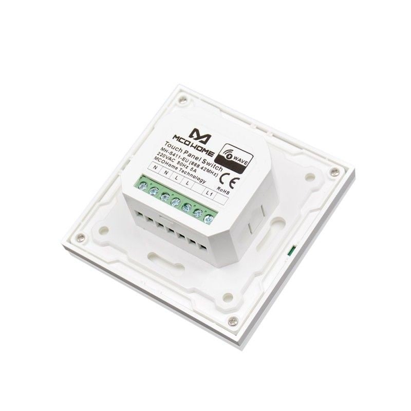MCO Home - Touch Panel Z-Wave 1 Button, White (MH-S411)