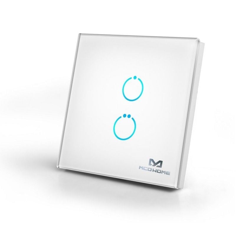 MCO Home - Touch Panel Z-Wave 2 Buttons, White (MH-S412)