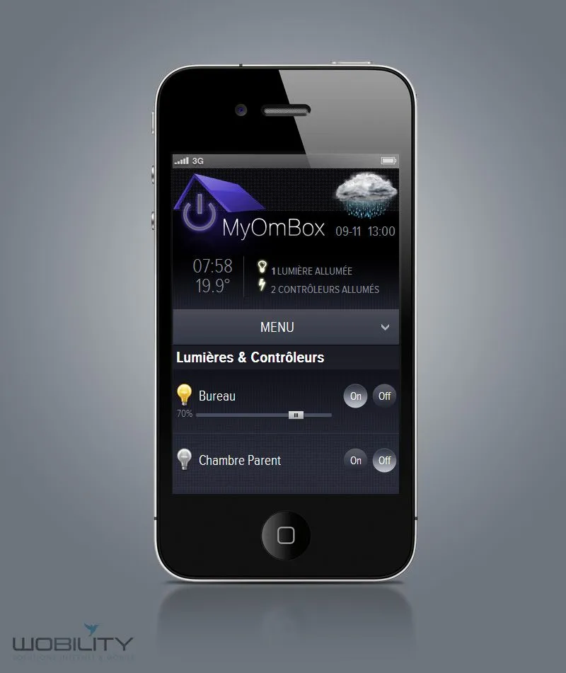 Connected object - Home automation controller MyOmBox for MyHome, Legrand, Bticino