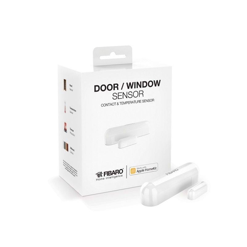 FIBARO - Bluetooth Door/window sensor Apple HomeKit Compatible - White (FIBARO Door/Window Sensor FGBHDW-002-1)