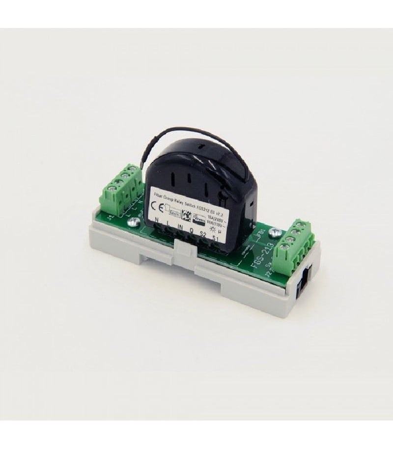 Eutonomy - Adaptater euFIX DIN for Fibaro FGS-213 / FGBHS-213 (with push-buttons)