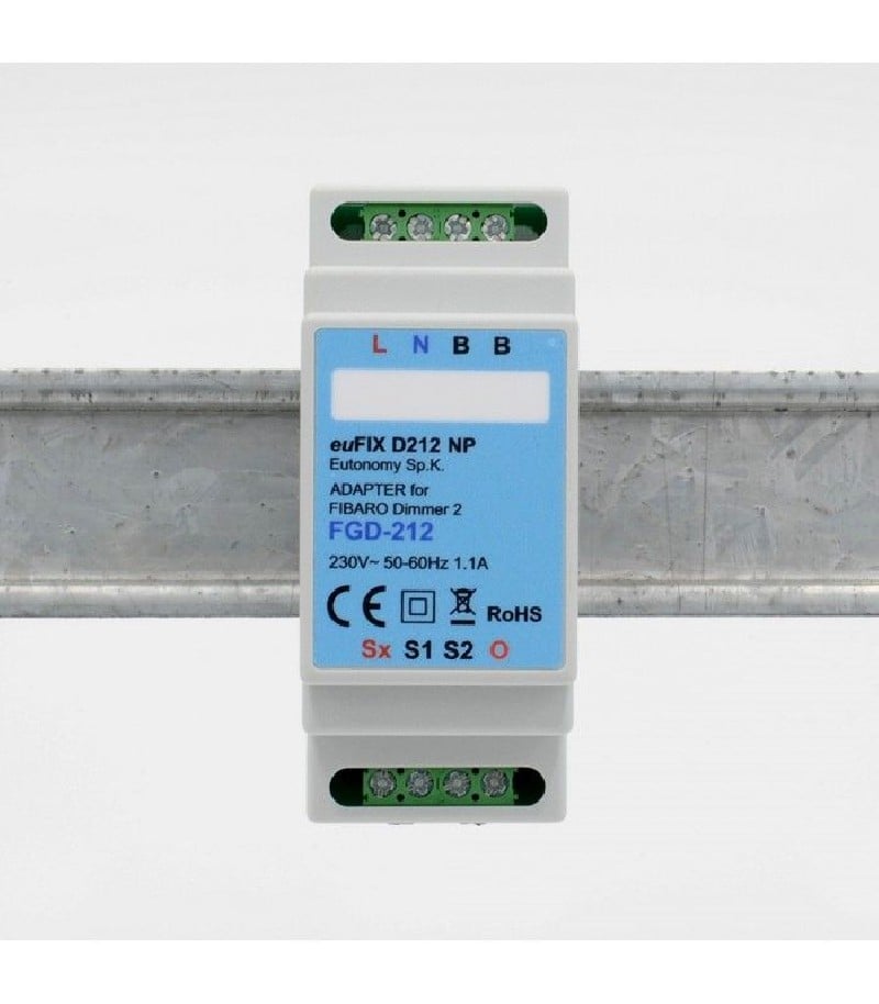 Eutonomy - Adaptater euFIX DIN for Fibaro FGD-212 (without push-buttons)