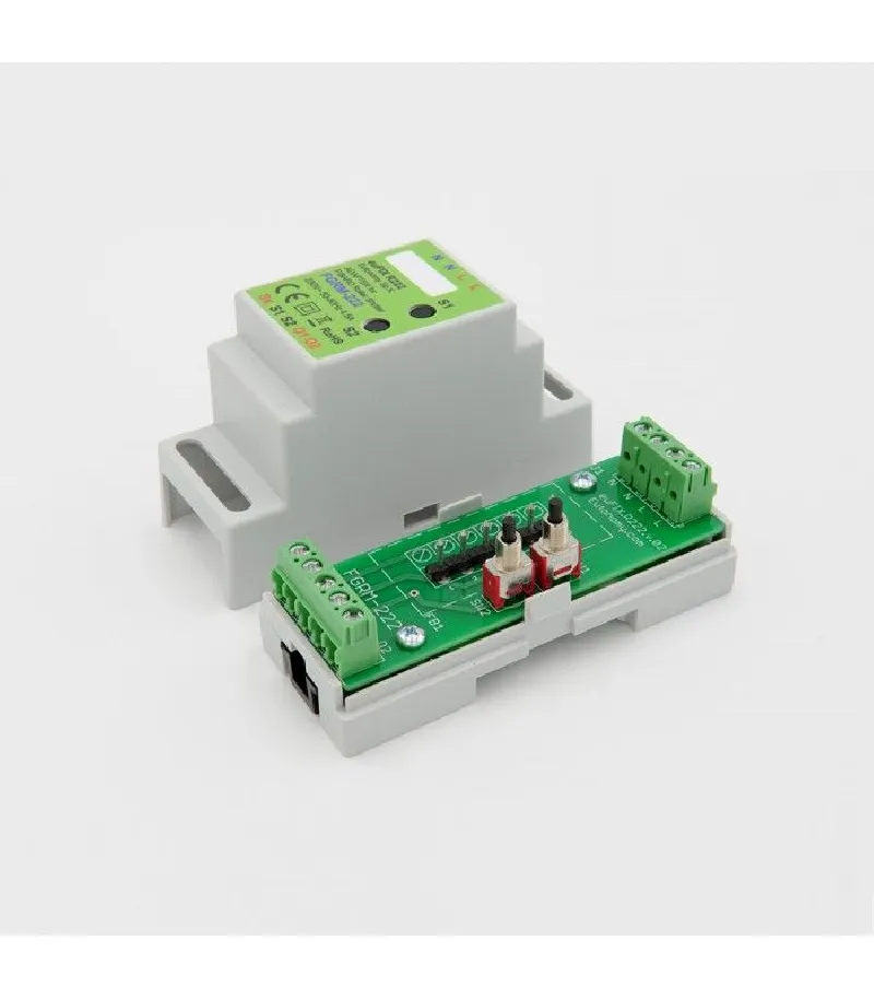 Eutonomy - Adaptateur euFIX DIN pour Fibaro FGR-222 (avec boutons)