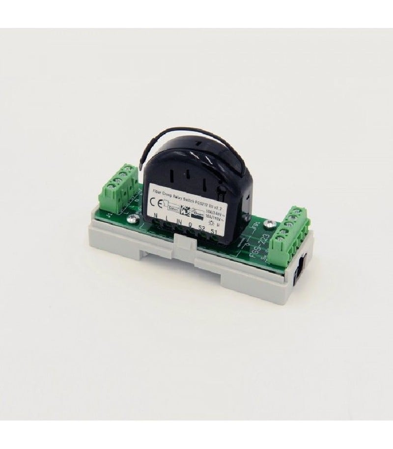 Eutonomy - Adaptater euFIX DIN for Fibaro FGS-222 (with push-buttons)