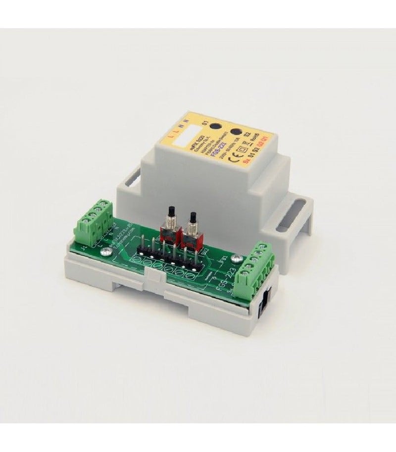 Eutonomy - Adaptater euFIX DIN for Fibaro FGS-222 (with push-buttons)