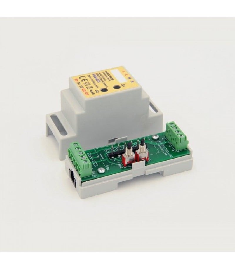 Eutonomy - Adaptater euFIX DIN for Fibaro FGS-222 (with push-buttons)