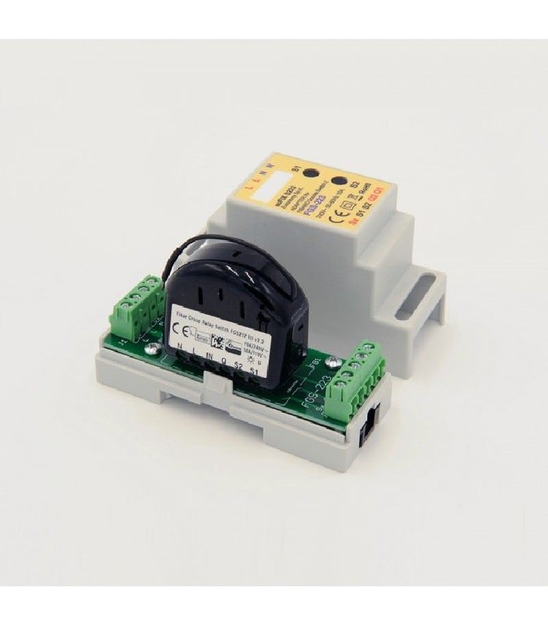 Eutonomy - Adaptater euFIX DIN for Fibaro FGS-222 (with push-buttons)