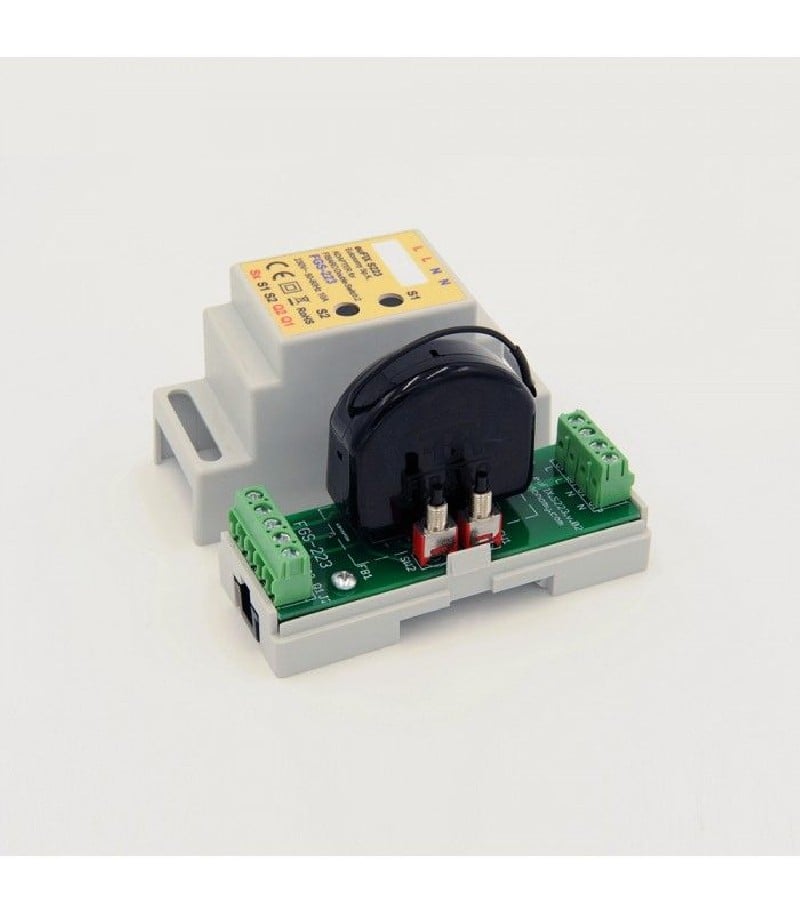 Eutonomy - Adaptater euFIX DIN for Fibaro FGS-222 (with push-buttons)