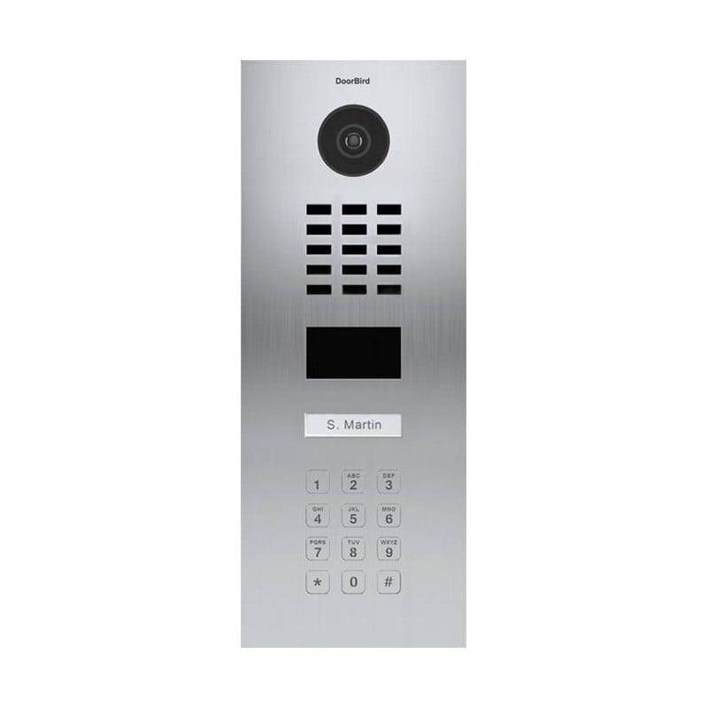 Doorbird - Videocitofono IP D2101KV - Acciaio inossidabile spazzolato - 1 Pulsante di chiamata - Modulo Tastiera