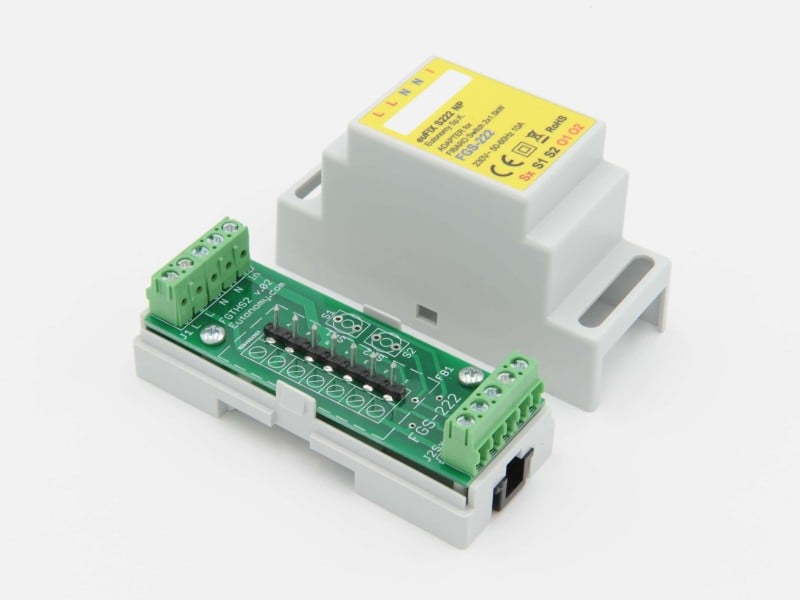 Eutonomy - Adaptater euFIX DIN for Fibaro FGS-222 (without push-buttons)