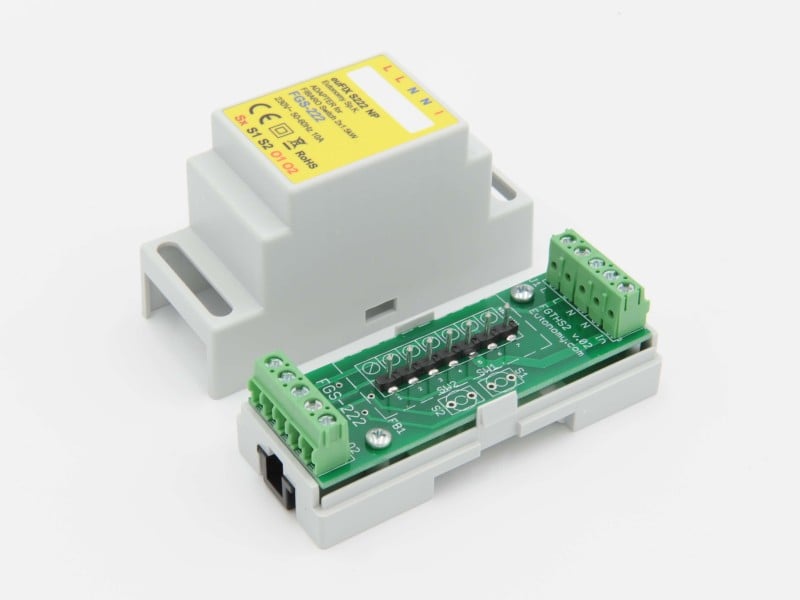 Eutonomy - Adaptater euFIX DIN for Fibaro FGS-222 (without push-buttons)